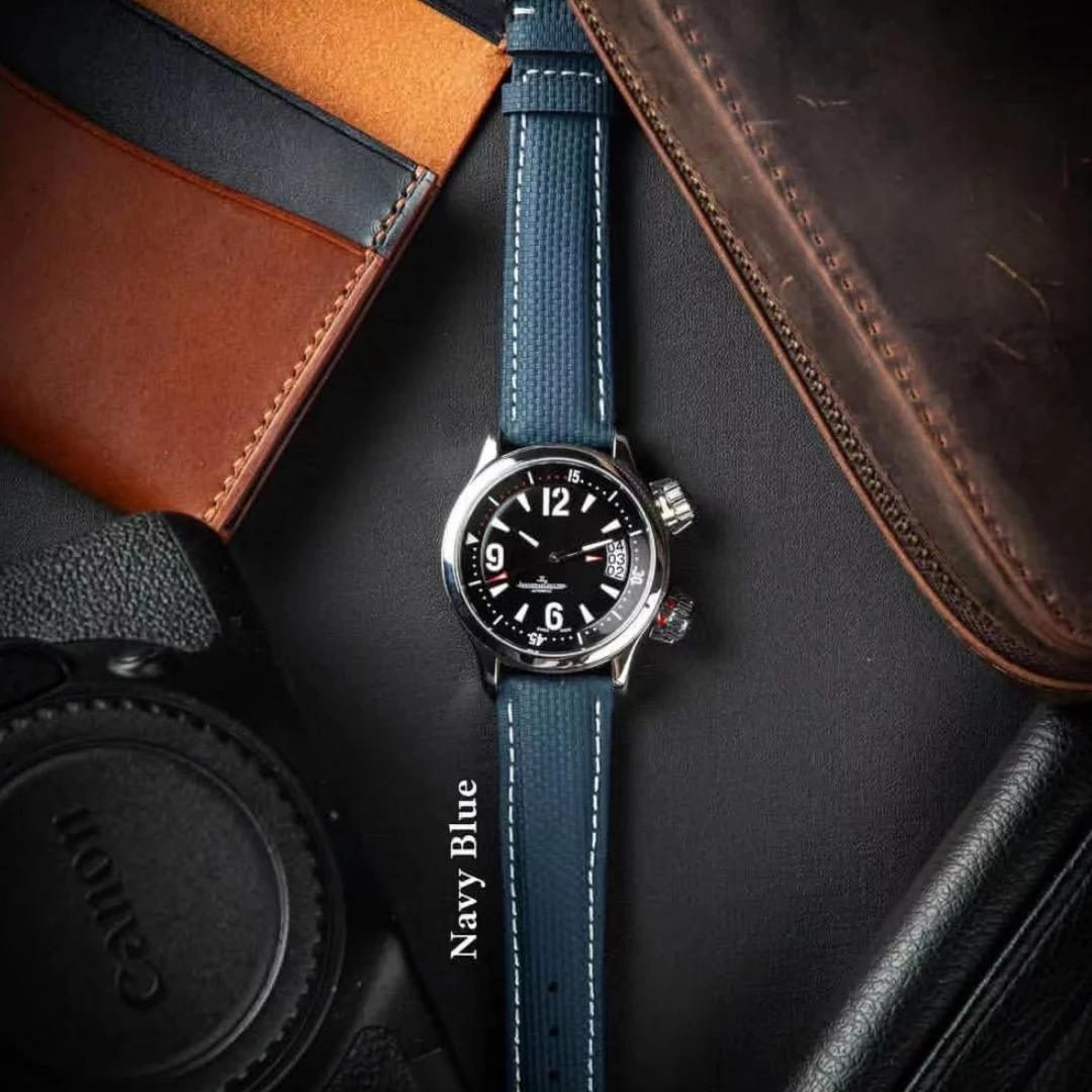 18 19 20 21 22mm Sailcloth FKM Rubber Genuine Leather Watch Strap Fit For Rolex Cartier Flat End Universal Watch Band
18 19 20 21 22mm Sailcloth FKM Rubber Genuine Leather Watch Strap Fit For Rolex Cartier Flat End Universal Watch Band