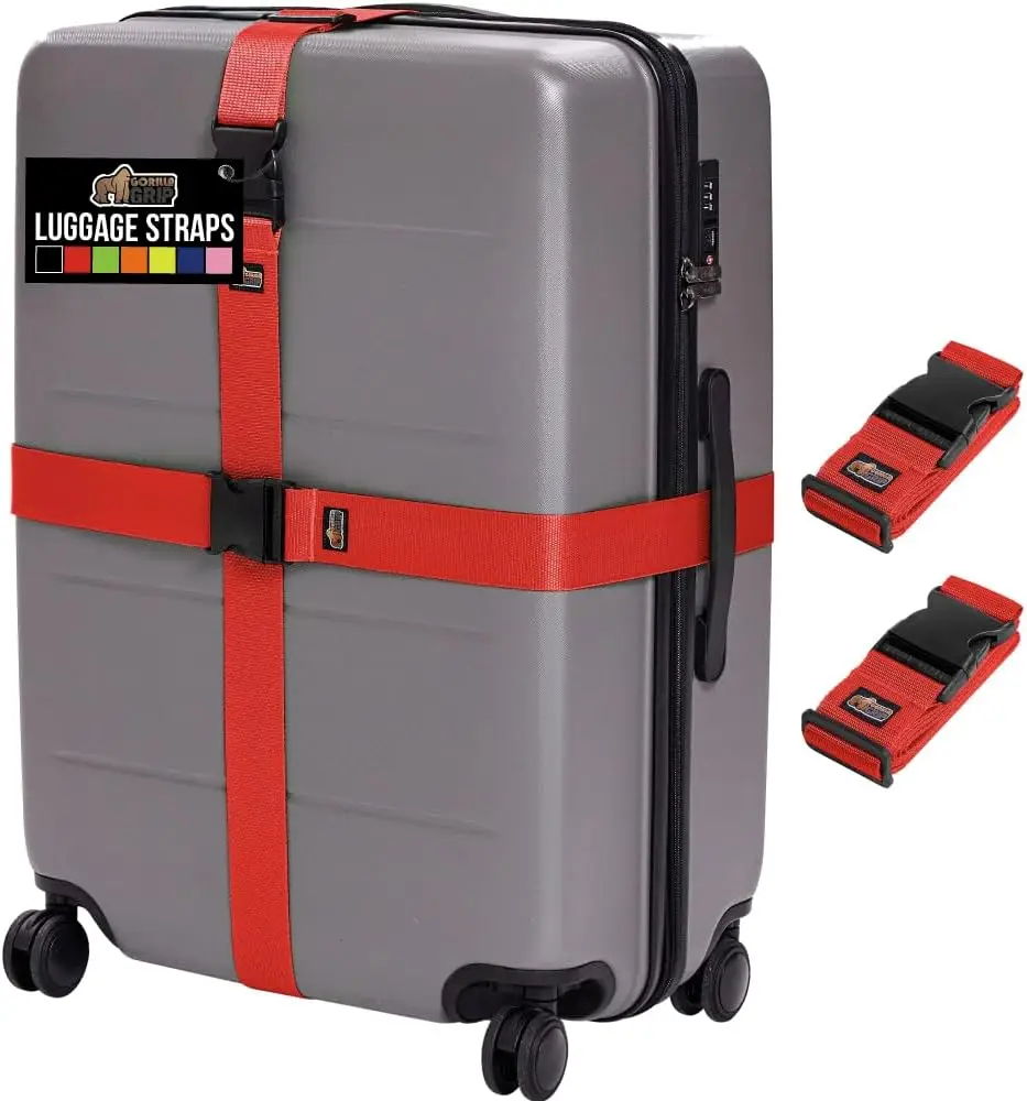Heavy Duty Adjustable Luggage Straps for Suitcases, Easy to Identify Travel Belt Connector Holds Bags Together, Extends Life of
Heavy Duty Adjustable Luggage Straps for Suitcases, Easy to Identify Travel Belt Connector Holds Bags Together, Extends Life of