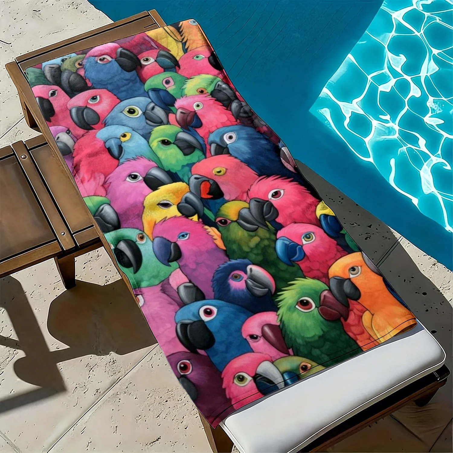 1pcs Colorful cartoon bird pattern polyester microfiber beach towel is highly absorbent, suitable for swimming and beach outings
1pcs Colorful cartoon bird pattern polyester microfiber beach towel is highly absorbent, suitable for swimming and beach outings