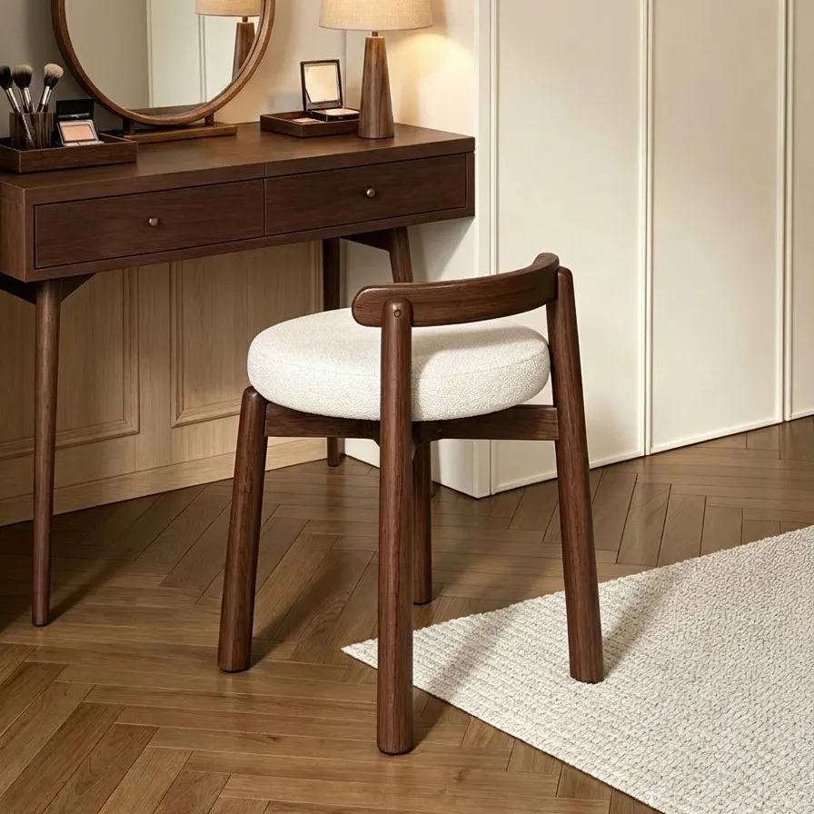 HYS solid wood rotating makeup chair girls bedroom household makeup stool cloakroom dresser stool round stool
HYS solid wood rotating makeup chair girls bedroom household makeup stool cloakroom dresser stool round stool
