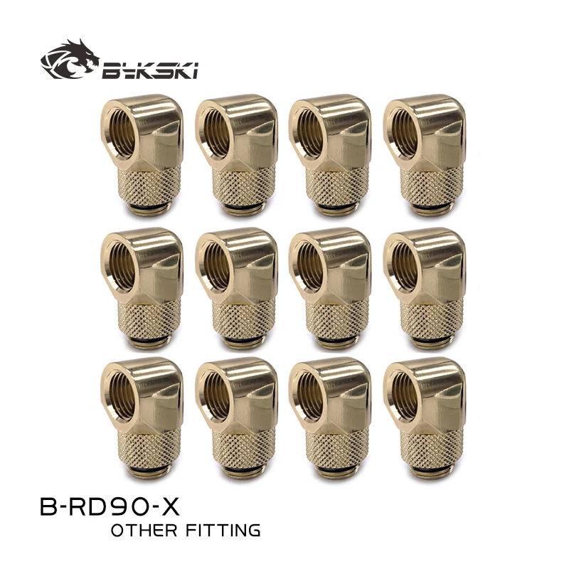Bykski 12/16pcs Silver Black 90 Degree Rotary Fitting G1/4'' Thread Adapter Rotating Connector Water Cooler Adaptors B-RD90-X
Bykski 12/16pcs Silver Black 90 Degree Rotary Fitting G1/4'' Thread Adapter Rotating Connector Water Cooler Adaptors B-RD90-X