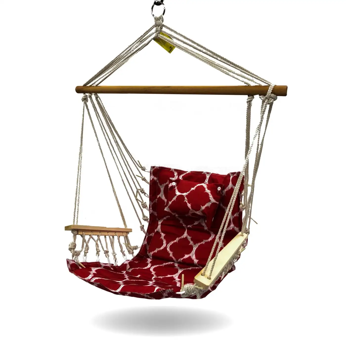 Backyard Expressions Hanging Hammock Chair - Red and White Geometric Pattern - Polyester/Cotton Fabric
Backyard Expressions Hanging Hammock Chair - Red and White Geometric Pattern - Polyester/Cotton Fabric