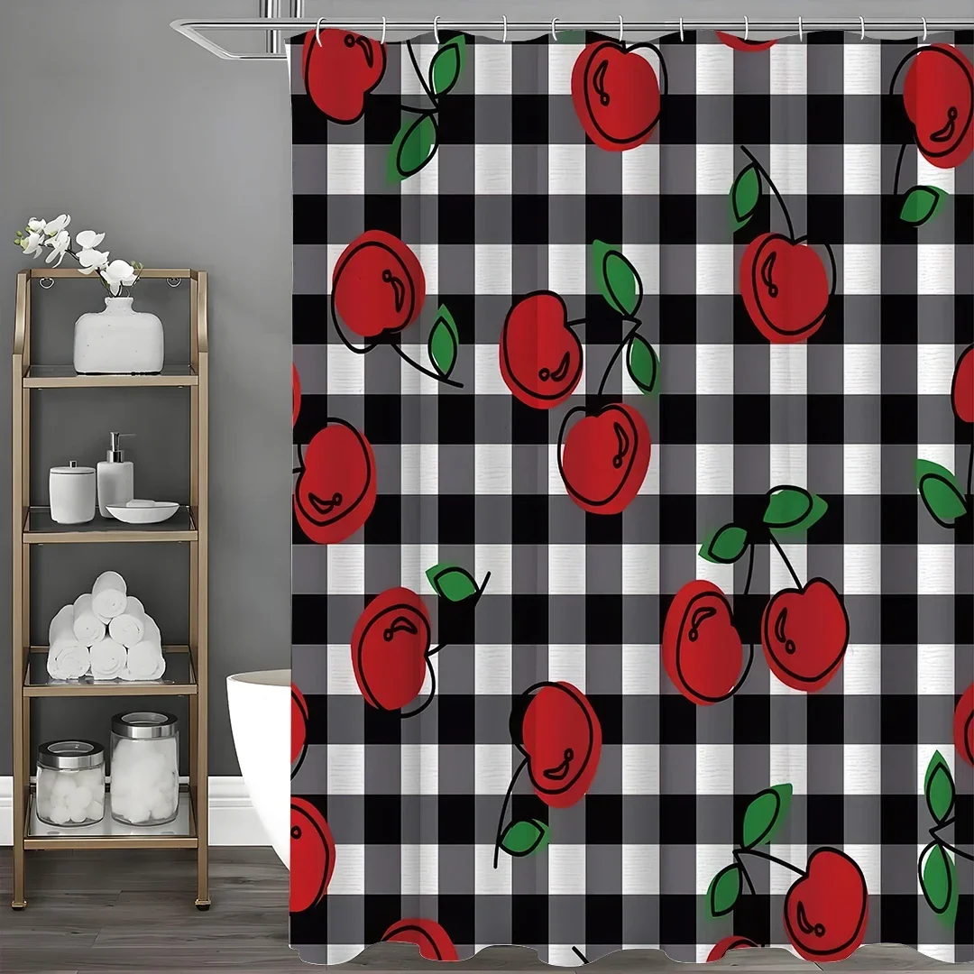 YXRed Cherry Черно-белая клетчатая занавеска для душа, декоративная занавеска для душа в ванной комнате, водонепроницаемая занавеска для душа с крючками
YXRed Cherry Черно-белая клетчатая занавеска для душа, декоративная занавеска для душа в ванной комнате, водонепроницаемая занавеска для душа с крючками