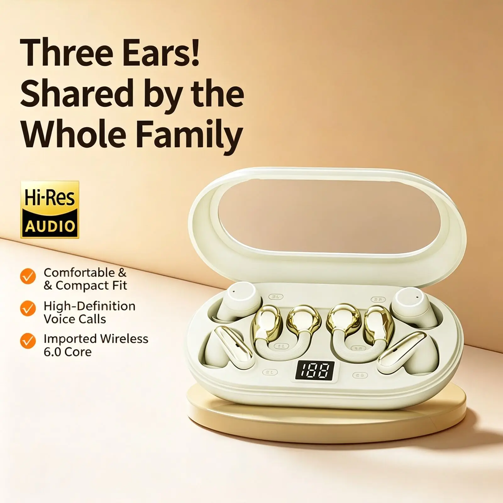 Wireless In-Ear Sleep Bluetooth 6.0 Earphones Heavy Bass Hifi Semi in Ear & Ear-Clip 3 in 1 Earbuds Long Battery Life For Sports
Wireless In-Ear Sleep Bluetooth 6.0 Earphones Heavy Bass Hifi Semi in Ear & Ear-Clip 3 in 1 Earbuds Long Battery Life For Sports