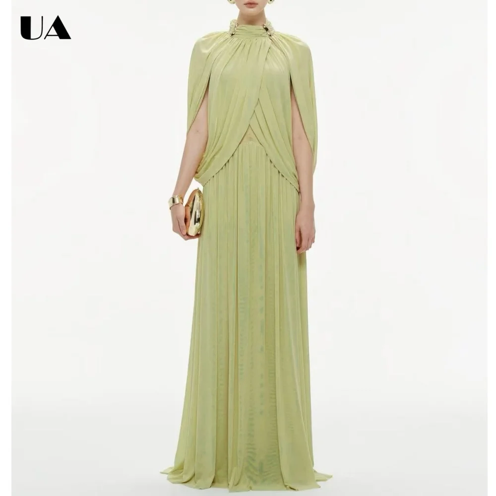 Elegant Solid Turtleneck Ruched Prom Dresses for Women, Fashionable Draped Long Dress, Classic Straight Zipped Maxi Dress
Elegant Solid Turtleneck Ruched Prom Dresses for Women, Fashionable Draped Long Dress, Classic Straight Zipped Maxi Dress