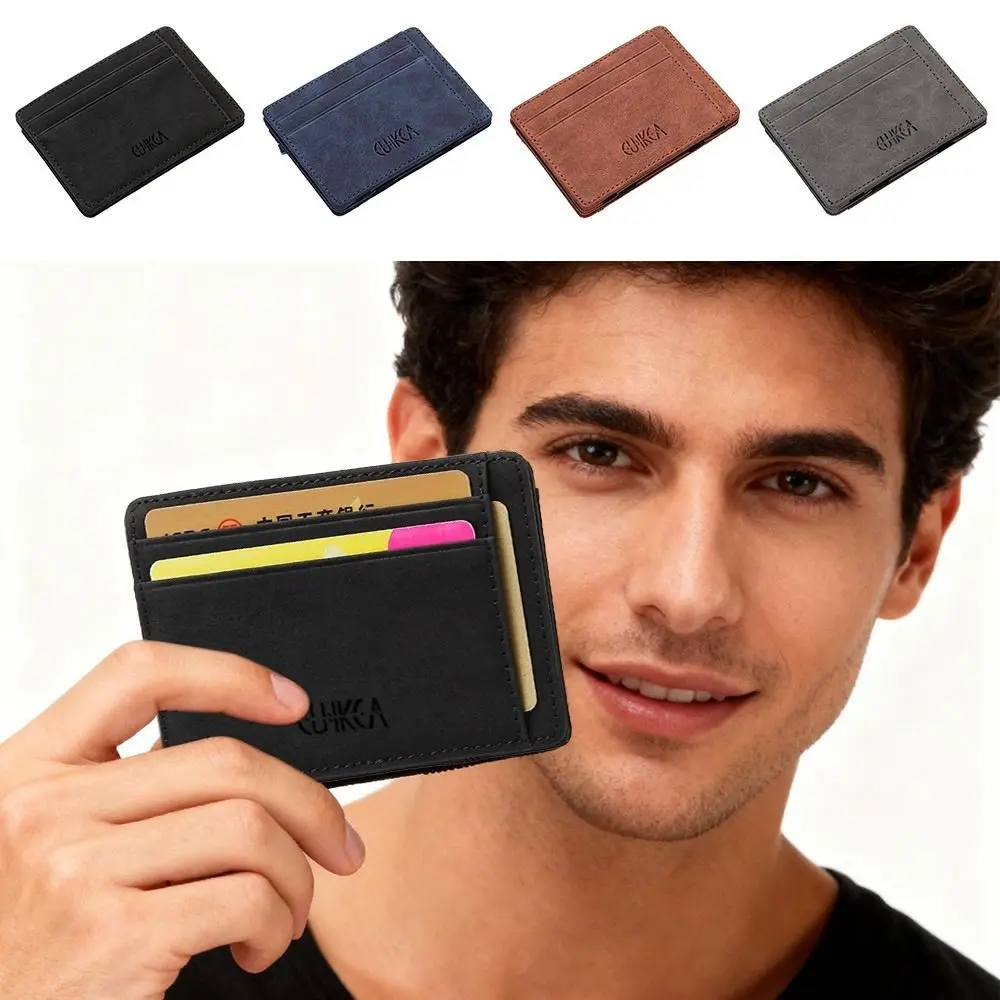 Портативный мини-мужской держатель для карт из искусственной кожи, ультратонкий карман для монет, однотонный мужской кошелек для кредитных карт
Портативный мини-мужской держатель для карт из искусственной кожи, ультратонкий карман для монет, однотонный мужской кошелек для кредитных карт