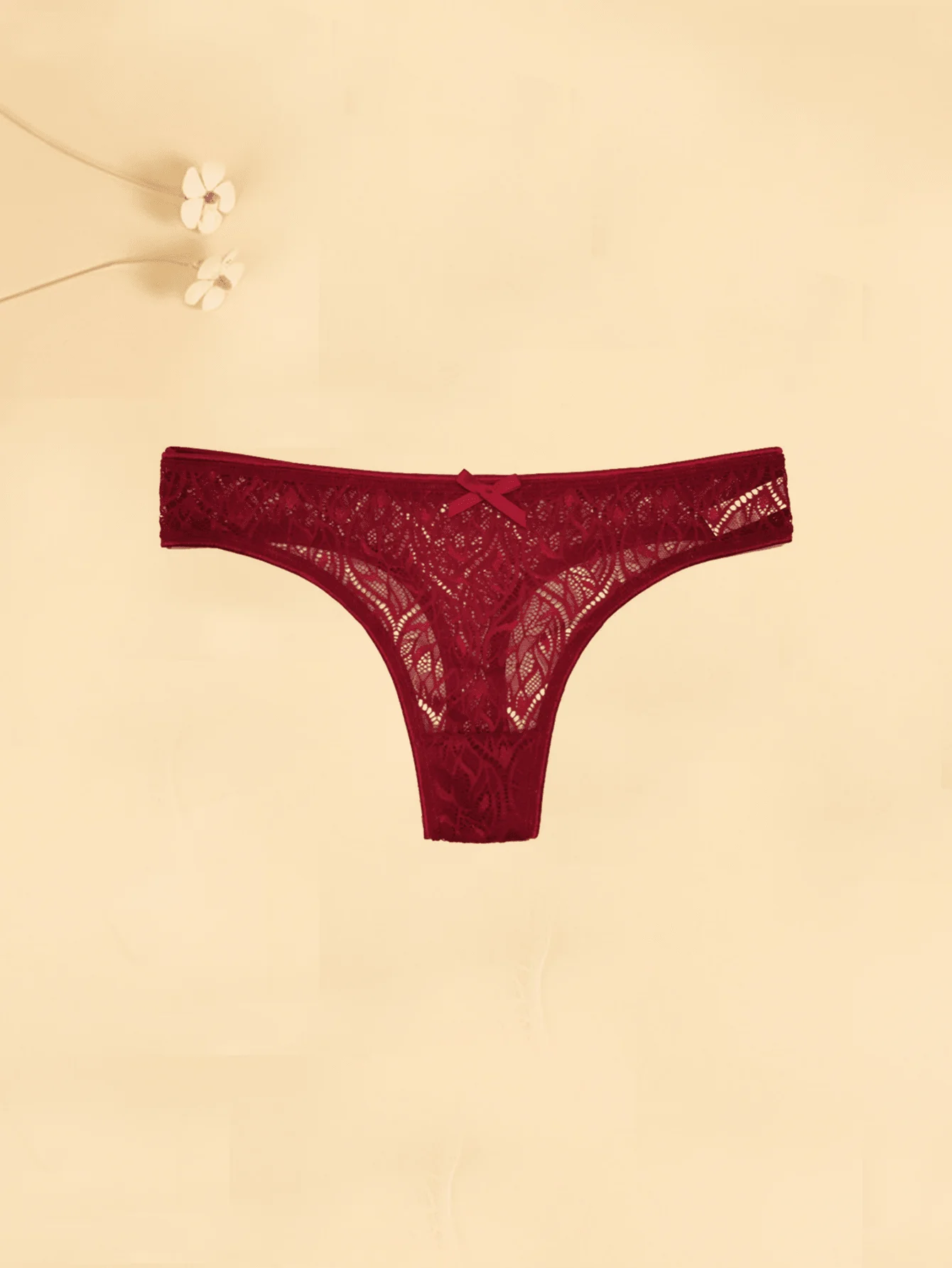 Women Lace Bikini Panties With Bow Decoration Breathable Comfortable Lingerie
Women Lace Bikini Panties With Bow Decoration Breathable Comfortable Lingerie