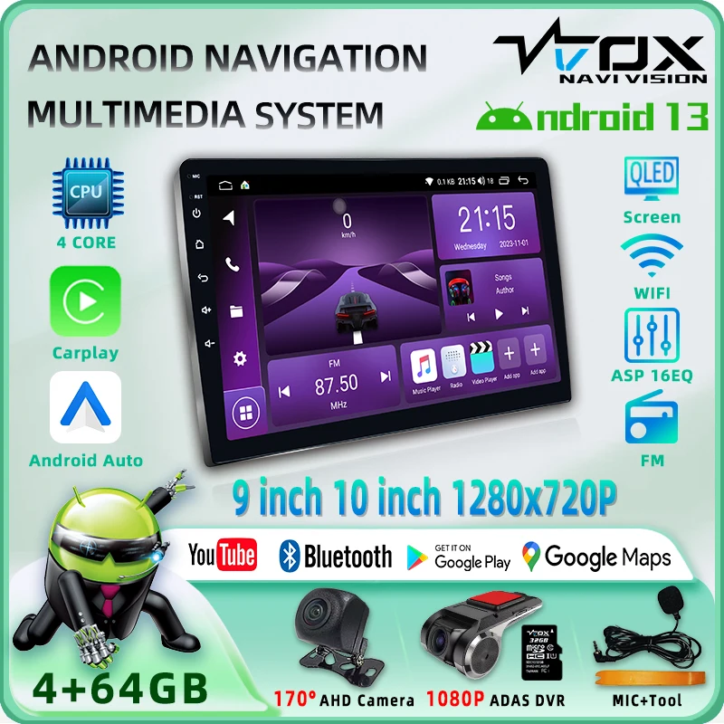 Vvox Универсальная Android GPS-навигационная система Экран 4-ядерный FM-радио Bluetooth WiFi Carplay Android авто Мультимедийный видеоплеер
Vvox Универсальная Android GPS-навигационная система Экран 4-ядерный FM-радио Bluetooth WiFi Carplay Android авто Мультимедийный видеоплеер