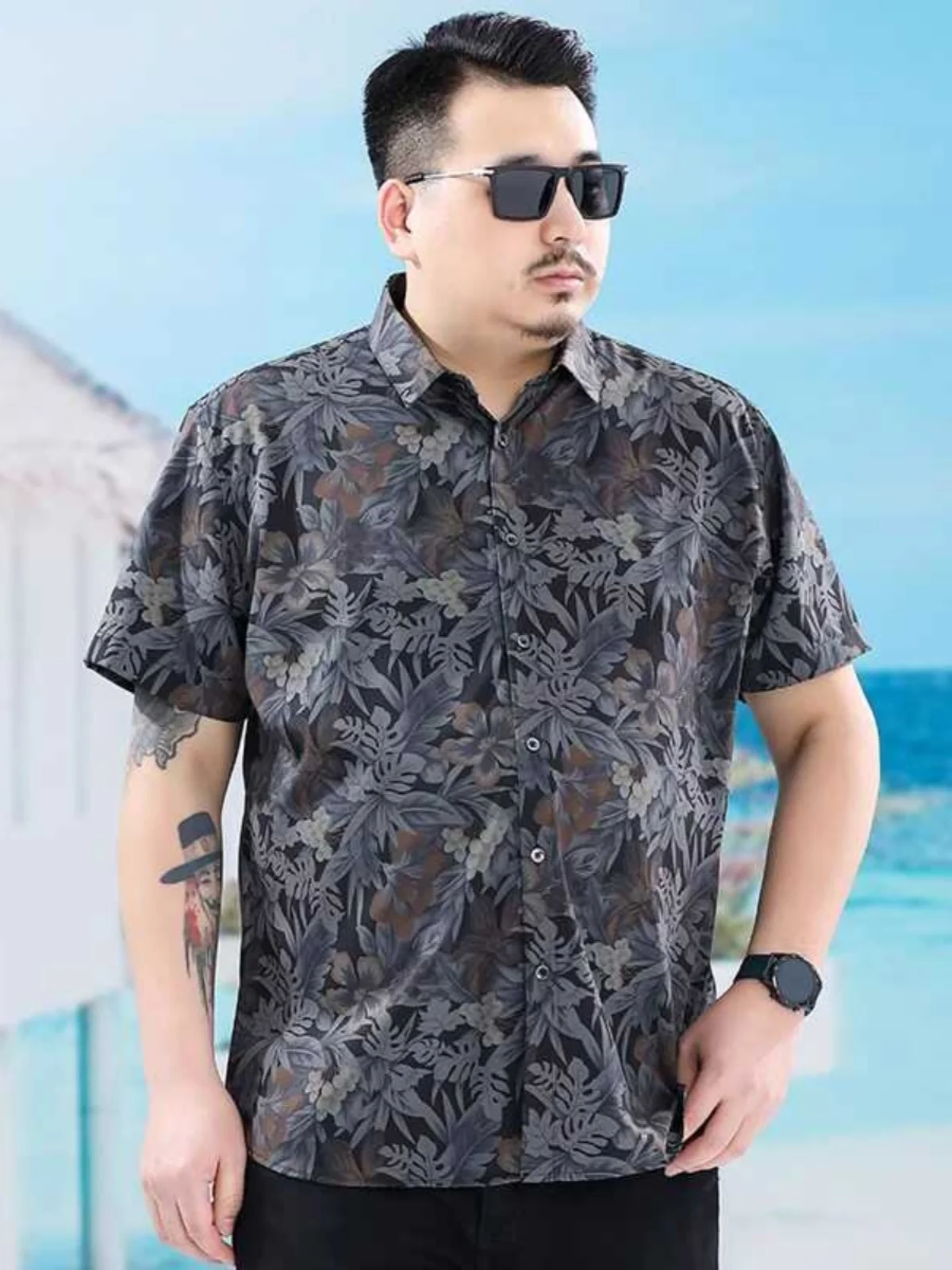 Loose Fit Casual Men's Slim ort Sve Floral irt Summer New plus Size Fat Man irt Faionable Ci Sle Iron Free
Loose Fit Casual Men's Slim ort Sve Floral irt Summer New plus Size Fat Man irt Faionable Ci Sle Iron Free