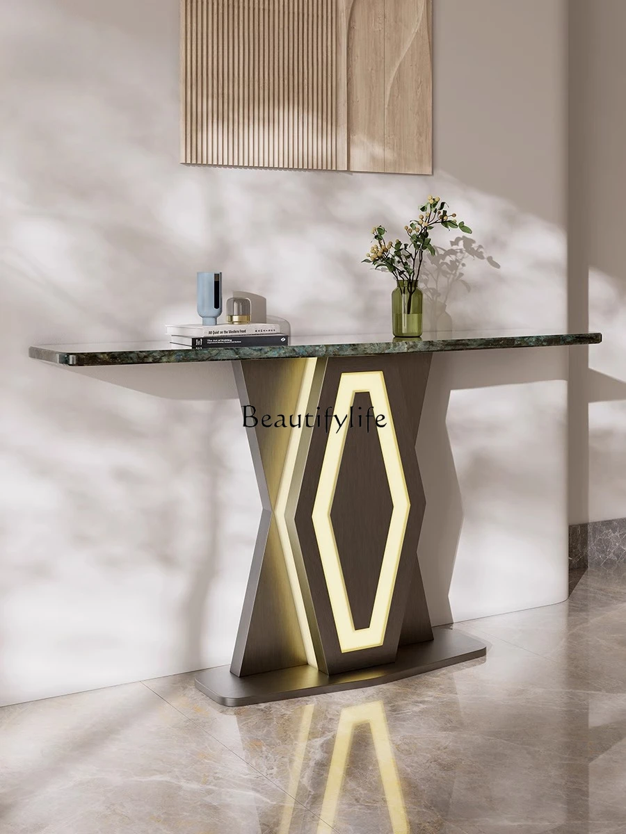 02 Italian light luxury high-end villa entrance table Modern simple entrance against the wall entrance table
02 Italian light luxury high-end villa entrance table Modern simple entrance against the wall entrance table