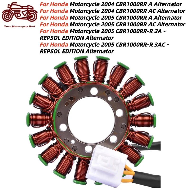 31120-MEL-013 Motorcycle Engine Part Generator Magneto Stator Coil For Honda 2004 2005 CBR1000RR CBR1000RR-R A AC 2A Alternator
31120-MEL-013 Motorcycle Engine Part Generator Magneto Stator Coil For Honda 2004 2005 CBR1000RR CBR1000RR-R A AC 2A Alternator