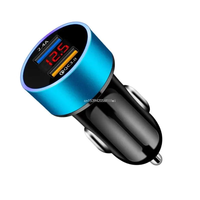 Digital Display Car Double USB A Quick Charging Adapter for 12-24V Car Dropship
Digital Display Car Double USB A Quick Charging Adapter for 12-24V Car Dropship
