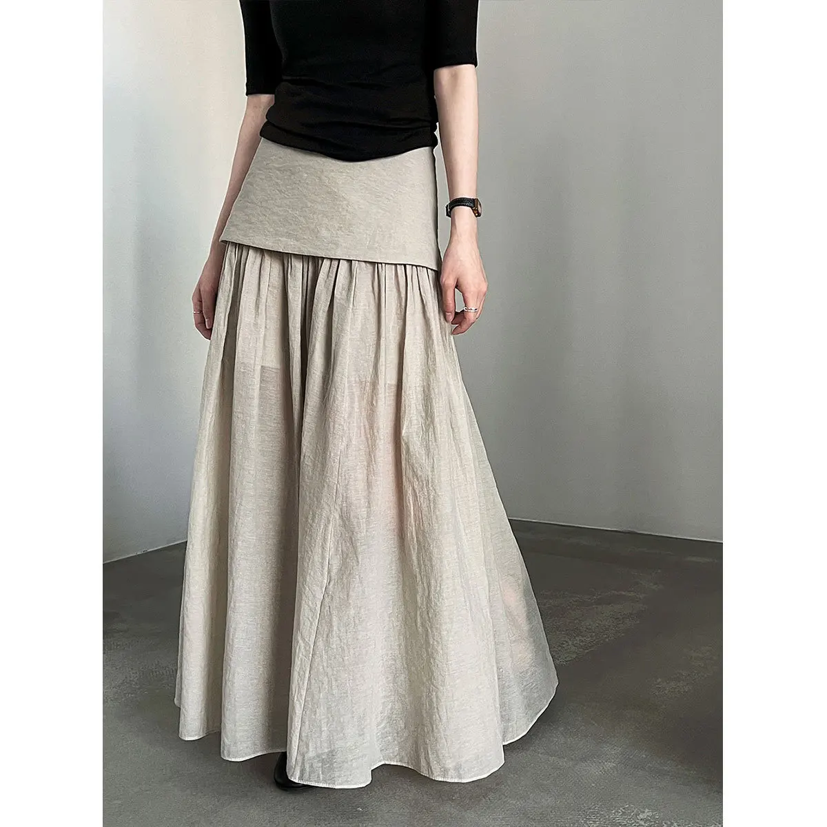 High Waist A-Line Midi Skirt Double Layered Lace Korean Style Spring Summer New Design Casual Lazy Style Skirt
High Waist A-Line Midi Skirt Double Layered Lace Korean Style Spring Summer New Design Casual Lazy Style Skirt