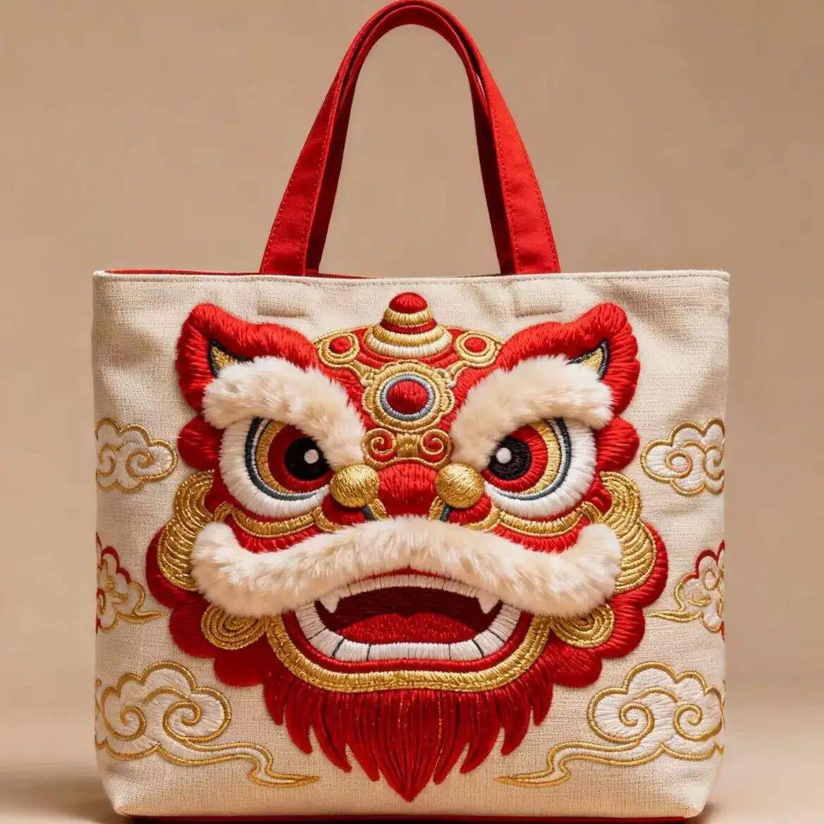 In Stock Lion Dance Embroidery Tote Bag Chinese National Style New 2026 Canvas Handbag For Daily Use Adult Men Women
In Stock Lion Dance Embroidery Tote Bag Chinese National Style New 2026 Canvas Handbag For Daily Use Adult Men Women