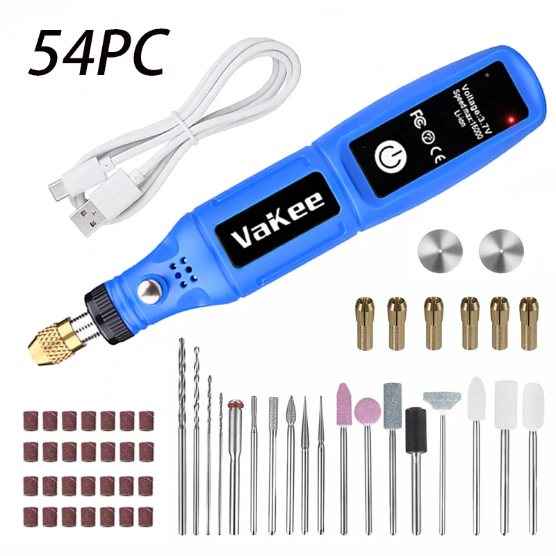 Vakee 16000RPM Mini Grinder Pen, 3.7V Rechargeable Rotary Tool for Cutting, Grinding, Polishing & Drilling DIY Projects
Vakee 16000RPM Mini Grinder Pen, 3.7V Rechargeable Rotary Tool for Cutting, Grinding, Polishing & Drilling DIY Projects