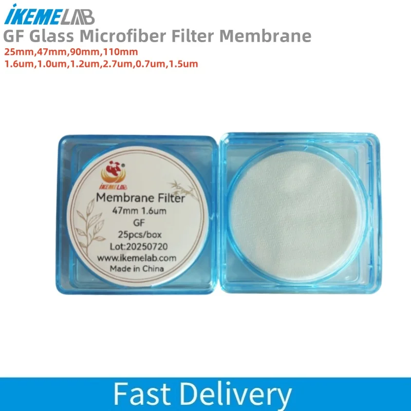 IKEME Glass Fiber Filter Membrane 25/47/90mm GF Glass Microfiber Filter Membrane 1.0/1.2/1.5/1.6/2.7um laboratory Filter Paper
IKEME Glass Fiber Filter Membrane 25/47/90mm GF Glass Microfiber Filter Membrane 1.0/1.2/1.5/1.6/2.7um laboratory Filter Paper