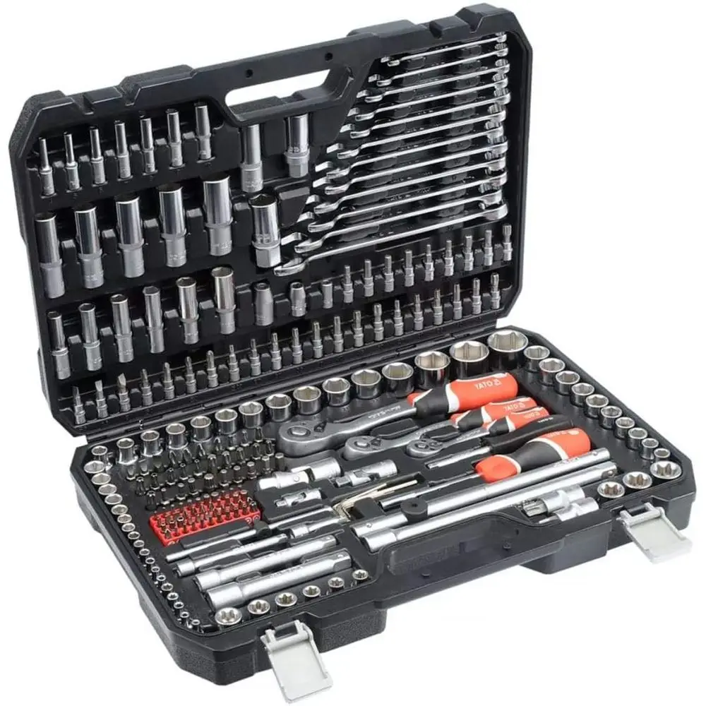 Complete 216-Piece Socket Spanner Kit - 1/4, 3/8, and 1/2 Inch Drives
Complete 216-Piece Socket Spanner Kit - 1/4, 3/8, and 1/2 Inch Drives