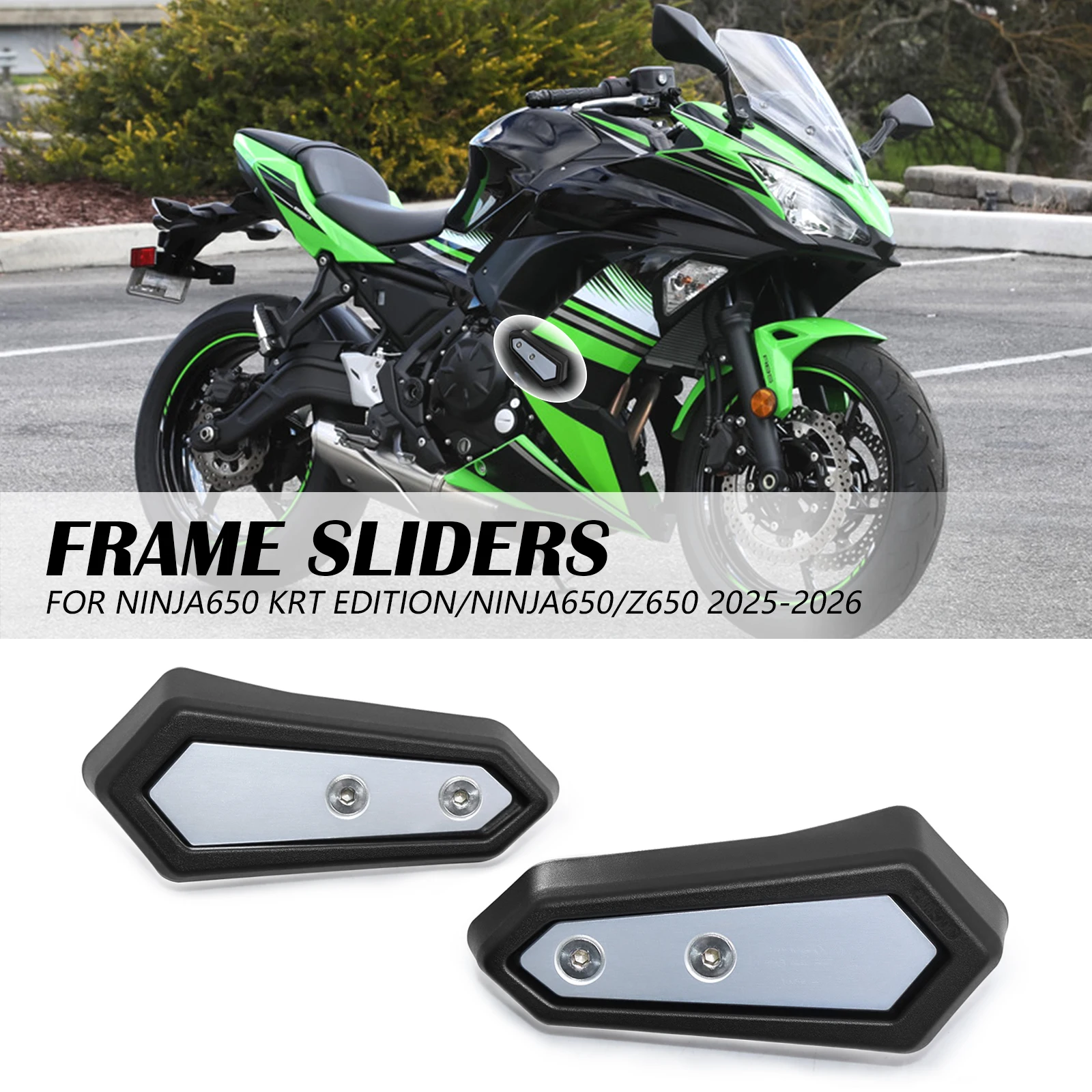 Chassis Buffer Block Device For Kawasaki Ninja650 KRT Edition Ninja 650 Z650 2025 2026 Motorcycle Frame Slider Crash Pad Guard
Chassis Buffer Block Device For Kawasaki Ninja650 KRT Edition Ninja 650 Z650 2025 2026 Motorcycle Frame Slider Crash Pad Guard