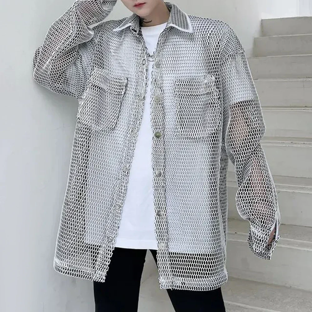 Casual Y2k Mesh Long Sleeve T Shirt Men"s 2024 Spring New Fashion Individuality Versatile Streetwear Retro Shirt Unisex
Casual Y2k Mesh Long Sleeve T Shirt Men"s 2024 Spring New Fashion Individuality Versatile Streetwear Retro Shirt Unisex