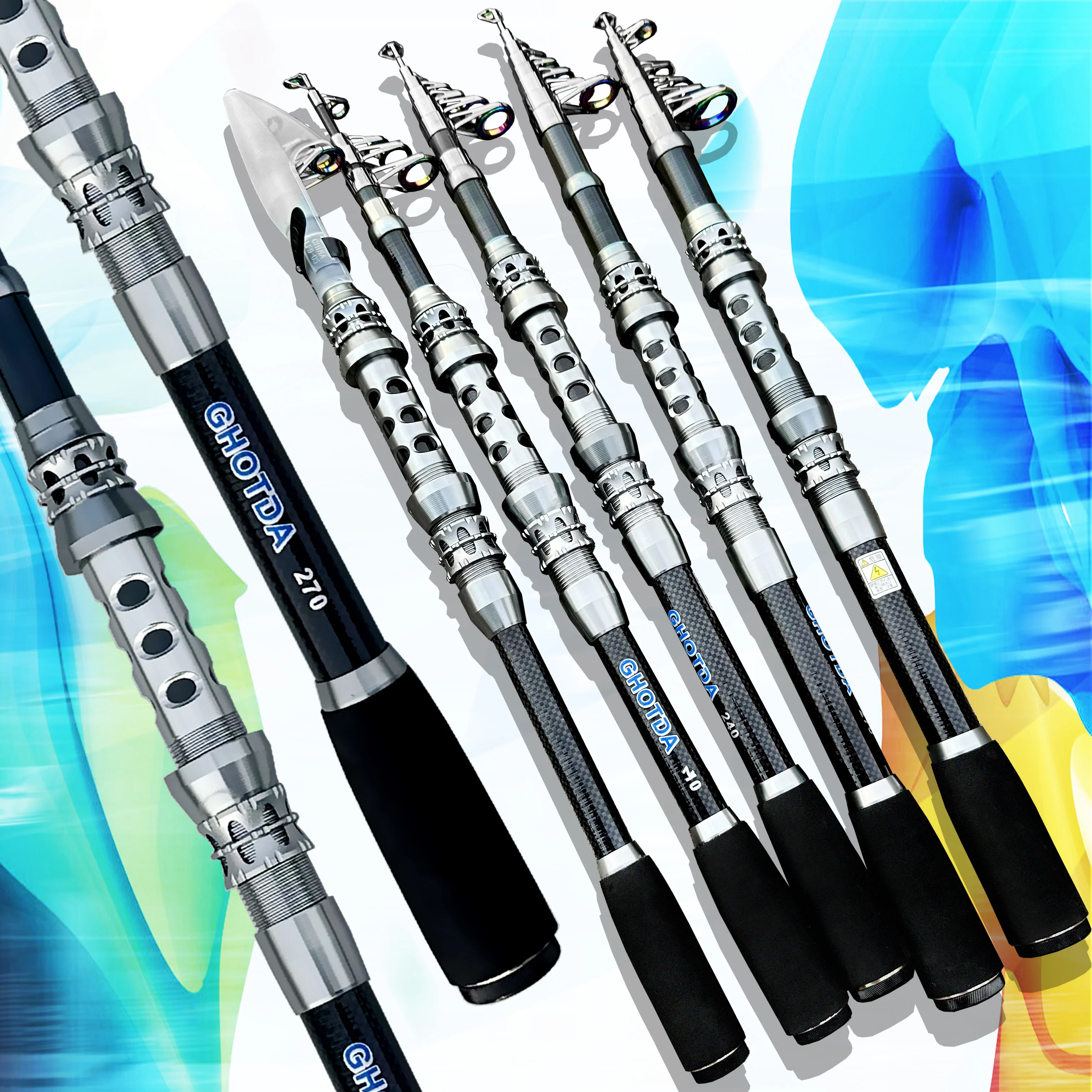 Mini Short Section 1.8/2.1/2.4/2.7/3.0 Meter Fishing Rod Carbon Fiber Telescopic Fishing Rod Equipment for All Water
Mini Short Section 1.8/2.1/2.4/2.7/3.0 Meter Fishing Rod Carbon Fiber Telescopic Fishing Rod Equipment for All Water