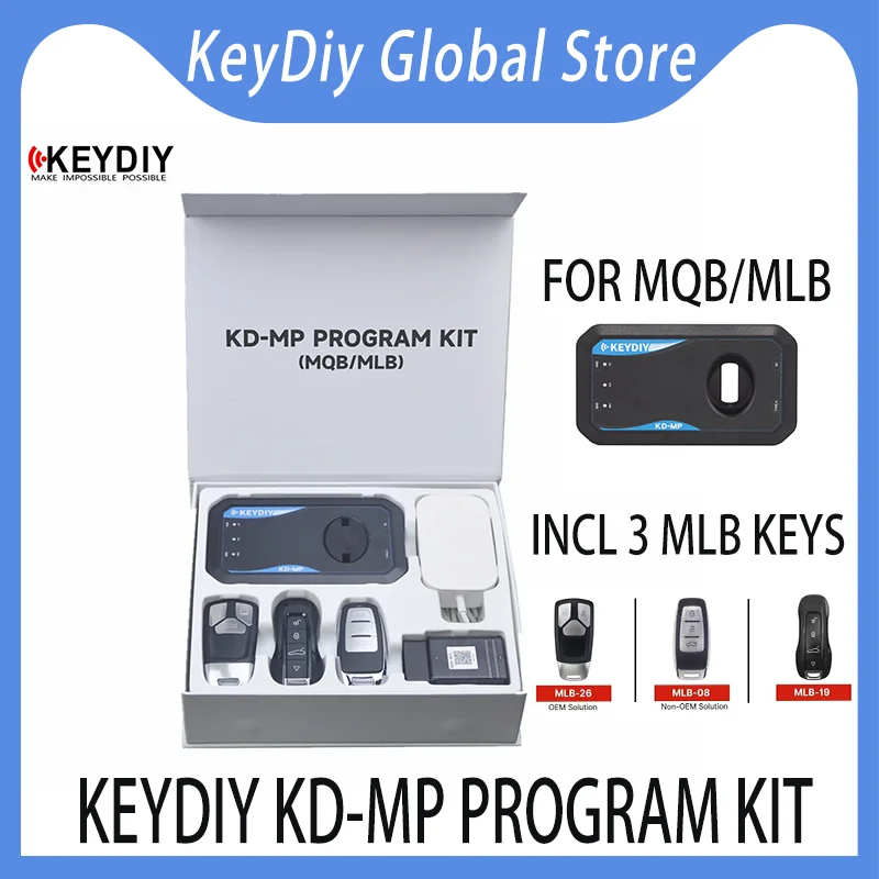 KEYDIY KD-MP Program Kit KD MP KDMP Five-in-One Key Programmer with MLB08/MLB19/MLB26 Keys and KD-MATE For MLB MQB system
KEYDIY KD-MP Program Kit KD MP KDMP Five-in-One Key Programmer with MLB08/MLB19/MLB26 Keys and KD-MATE For MLB MQB system