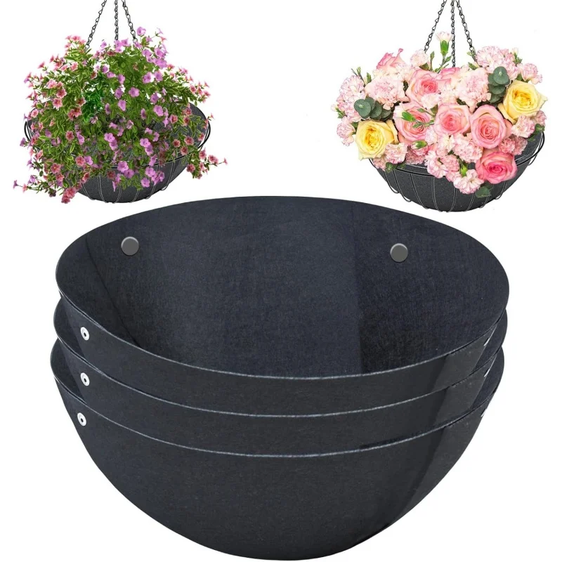 1/3pc Round Hanging Basket Liners Black Felt 14-Inch Non-Woven Fabric Birdproof Plant Inserts Outdoor Balcony Plants Replacement
1/3pc Round Hanging Basket Liners Black Felt 14-Inch Non-Woven Fabric Birdproof Plant Inserts Outdoor Balcony Plants Replacement