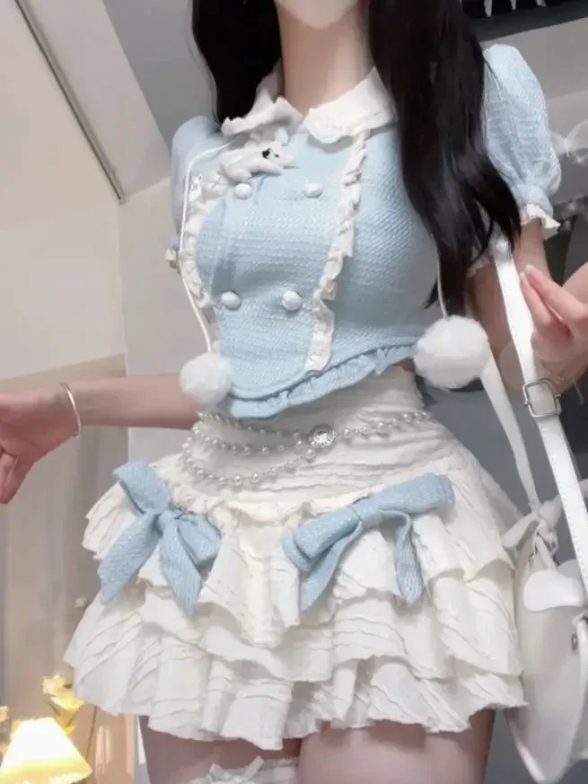 Kawaii Lolita комплект из двух предметов женский лоскутный японский мини-юбка костюм женский повседневный корейский модный Y2k милый милый комплект
Kawaii Lolita комплект из двух предметов женский лоскутный японский мини-юбка костюм женский повседневный корейский модный Y2k милый милый комплект