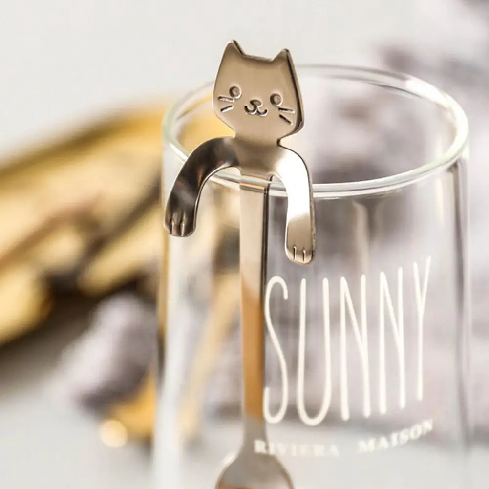 Ложка для кошек, кофейная чайная ложка, подвесная чашка из нержавеющей стали, чайная ложка для смешивания напитков, форма кошки, молочный коктейль, джем, ложка, подарок для любителя кофе
Ложка для кошек, кофейная чайная ложка, подвесная чашка из нержавеющей стали, чайная ложка для смешивания напитков, форма кошки, молочный коктейль, джем, ложка, подарок для любителя кофе