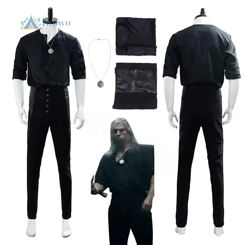 TV Geralt of Rivia Cosplay Costume Casual Wear Shirt Men Black Suit Halloween Carnival Costume Custom
TV Geralt of Rivia Cosplay Costume Casual Wear Shirt Men Black Suit Halloween Carnival Costume Custom