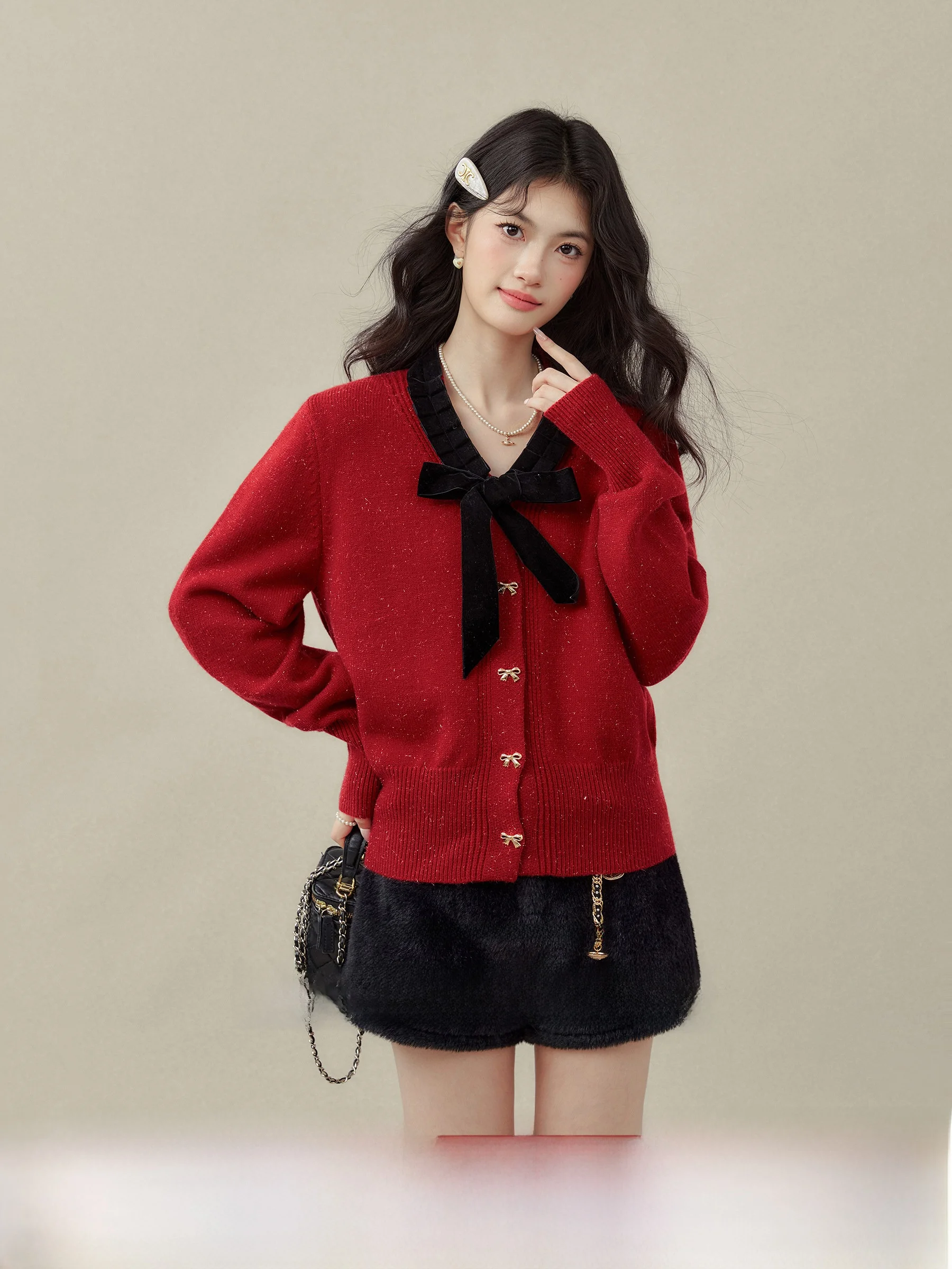 Red Knot Knitted Sweater Women's plus Size Casual Sle Winter Faion Inner Wear Single Button Closure Long Sve
Red Knot Knitted Sweater Women's plus Size Casual Sle Winter Faion Inner Wear Single Button Closure Long Sve