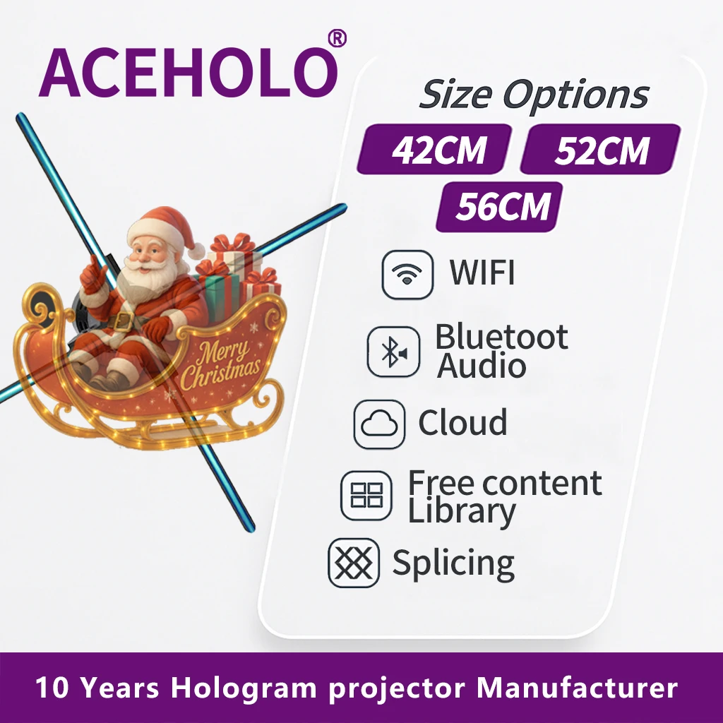 42-56CM 3D Hologram Fan LED Display Advertising Projector Digital Signage Player for Business Promotion Store Retail Showcase
42-56CM 3D Hologram Fan LED Display Advertising Projector Digital Signage Player for Business Promotion Store Retail Showcase