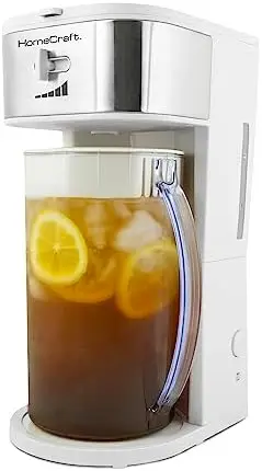 HomeCraft 3-Qt Iced Tea & Coffee Maker – 12-Cup Stainless Steel Brewer with Strength Control & Infuser
HomeCraft 3-Qt Iced Tea & Coffee Maker – 12-Cup Stainless Steel Brewer with Strength Control & Infuser