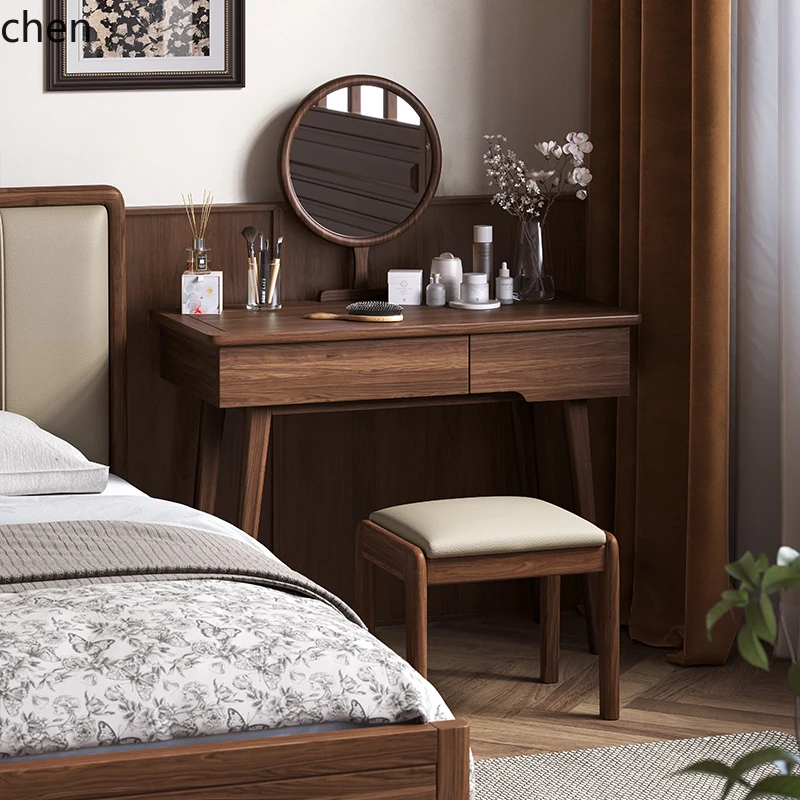 dresser with mirror solid wood antique style bedroom simple small apartment makeup table desk integrated
dresser with mirror solid wood antique style bedroom simple small apartment makeup table desk integrated