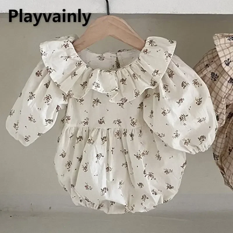 0-2 Years Old Toddler Girl Bodysuit Lotus Leaf Collar Floral Print Long Puff Sleeve Cute Jumpsuit Baby Clothes for Autumn E1010
0-2 Years Old Toddler Girl Bodysuit Lotus Leaf Collar Floral Print Long Puff Sleeve Cute Jumpsuit Baby Clothes for Autumn E1010