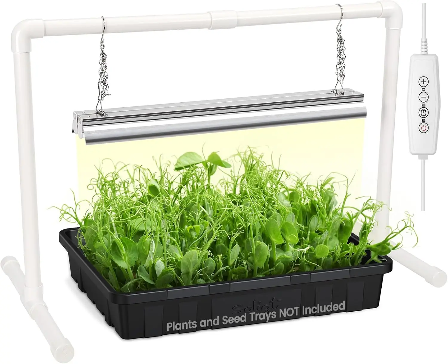 2FT LED Full Spectrum Grow Light with Timer & Adjustable Stand for Indoor Plants, Seedlings, Herbs & Vegetables
2FT LED Full Spectrum Grow Light with Timer & Adjustable Stand for Indoor Plants, Seedlings, Herbs & Vegetables