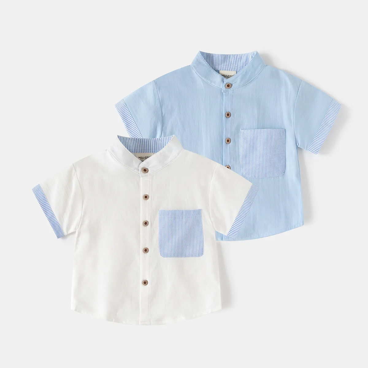 Boys Stand Collar Short Sleeve Shirt 2026 Summer Childrens Shirt Baby Striped Collar Top Kids Clothing fashionable and stylish
Boys Stand Collar Short Sleeve Shirt 2026 Summer Childrens Shirt Baby Striped Collar Top Kids Clothing fashionable and stylish