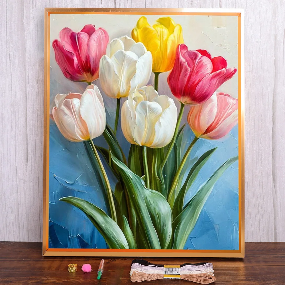 Flower Tuilp Printed 11CT Cross Stitch Full Kit Embroidery DMC Threads Needlework Hobby Handicraft Craft Magic Gift For Adults
Flower Tuilp Printed 11CT Cross Stitch Full Kit Embroidery DMC Threads Needlework Hobby Handicraft Craft Magic Gift For Adults