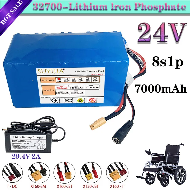 High Capacity 32700 24V 7000nAh LiFePO4 Battery 8S1P Built-in BMS for 29.V UPS Power Electric Scooter Wheelchair
High Capacity 32700 24V 7000nAh LiFePO4 Battery 8S1P Built-in BMS for 29.V UPS Power Electric Scooter Wheelchair