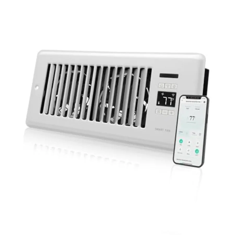 Super Quiet Register Booster Fan for Register Holes, Smart Register Vent with Dual Intelligent Thermostat and WIFI App Control,
Super Quiet Register Booster Fan for Register Holes, Smart Register Vent with Dual Intelligent Thermostat and WIFI App Control,