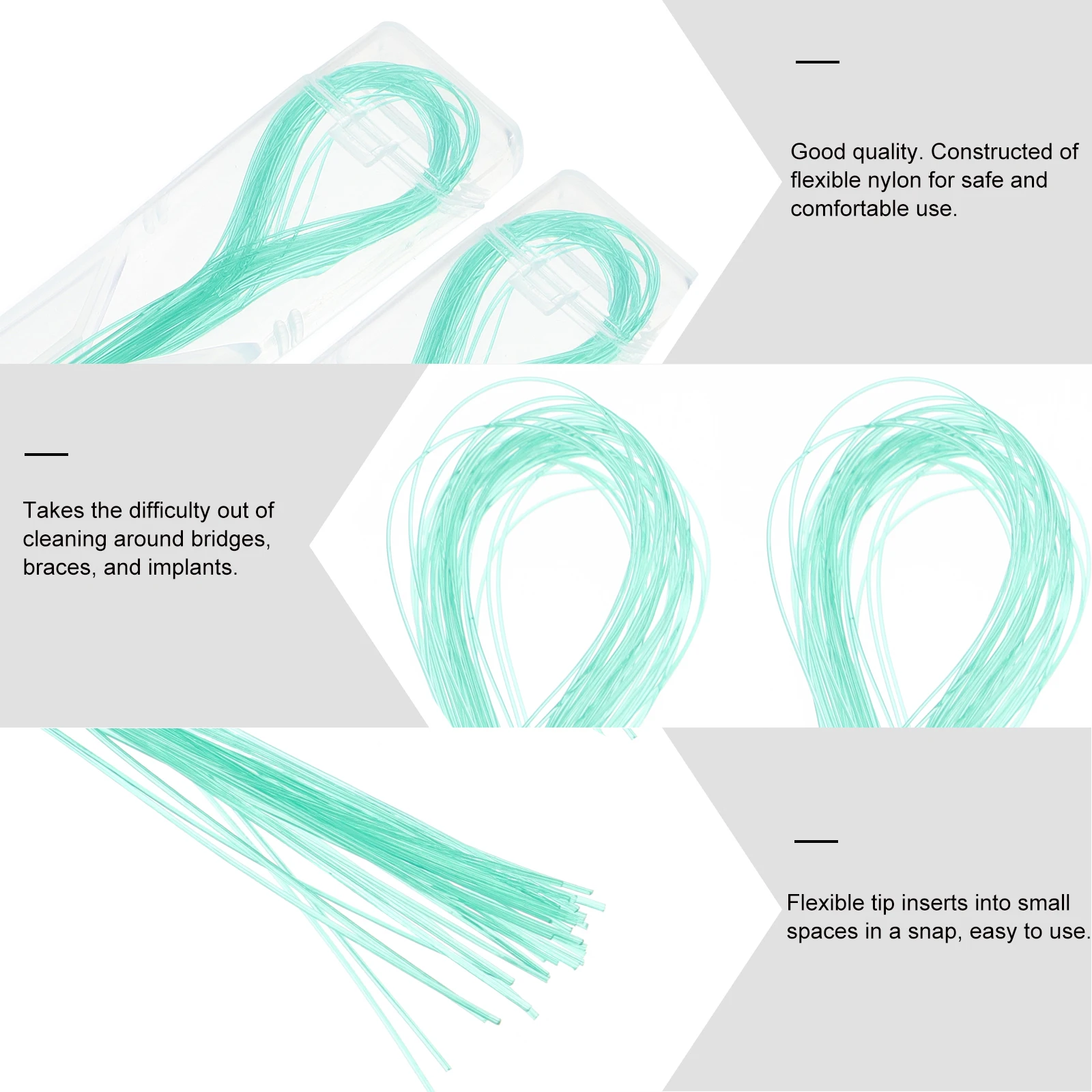 105pcs Dental Floss Threaders Flexible Nylon For Braces Bridges Implants Easy Teeth Cleaning Orthodontic Tools
105pcs Dental Floss Threaders Flexible Nylon For Braces Bridges Implants Easy Teeth Cleaning Orthodontic Tools