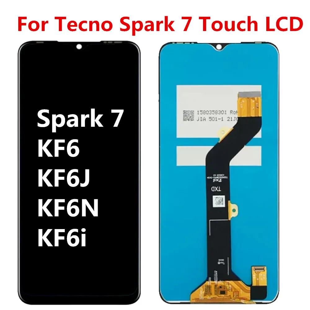 For Tecno Spark 7 Display KF6J KF6N LCD Touch Screen Digitizer For Tecno Spark 7 LCD Pantalla Assembly Phone Parts
For Tecno Spark 7 Display KF6J KF6N LCD Touch Screen Digitizer For Tecno Spark 7 LCD Pantalla Assembly Phone Parts