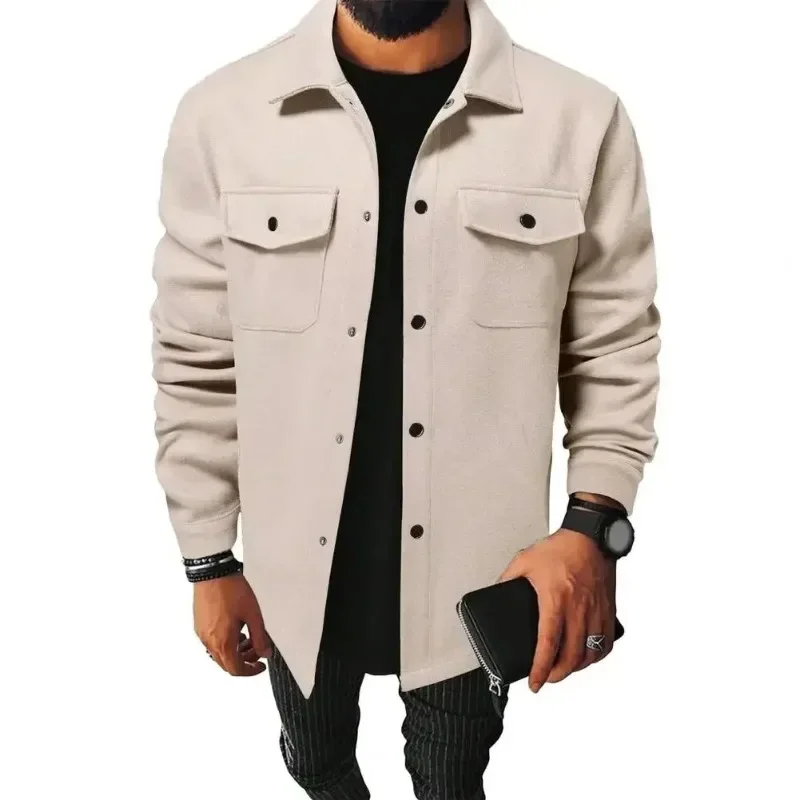 Elegant Men Shirt Jacket Men Button-down Shirt Jacket Men's Casual Lapel Long Sleeve Jacket Coat with Flap Pockets Autumn Winter
Elegant Men Shirt Jacket Men Button-down Shirt Jacket Men's Casual Lapel Long Sleeve Jacket Coat with Flap Pockets Autumn Winter