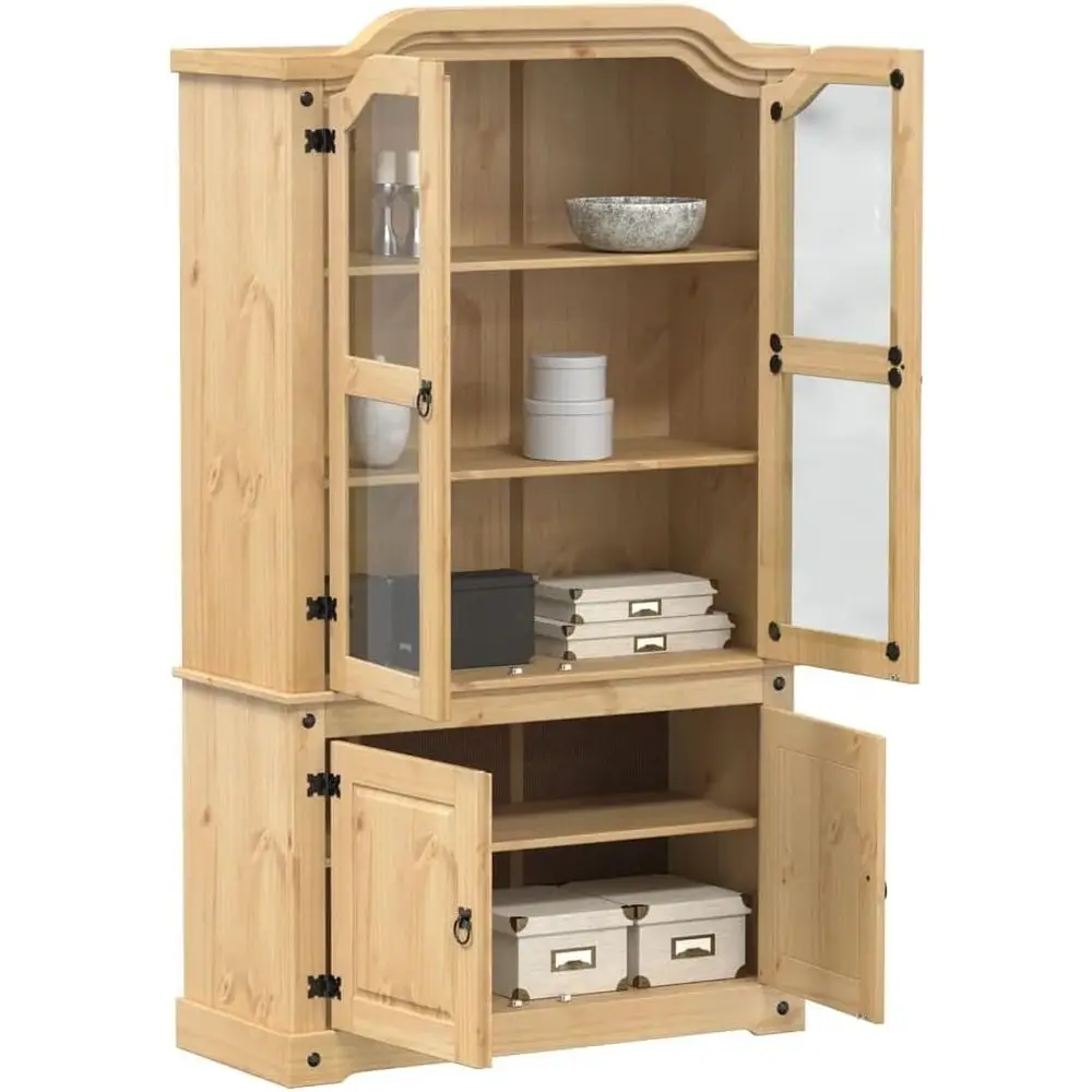 Rustic Pine Display Cabinet, Espresso Brown, 16.5x40.7x70.9, Storage Sideboard for Living/Dining Room
Rustic Pine Display Cabinet, Espresso Brown, 16.5x40.7x70.9, Storage Sideboard for Living/Dining Room