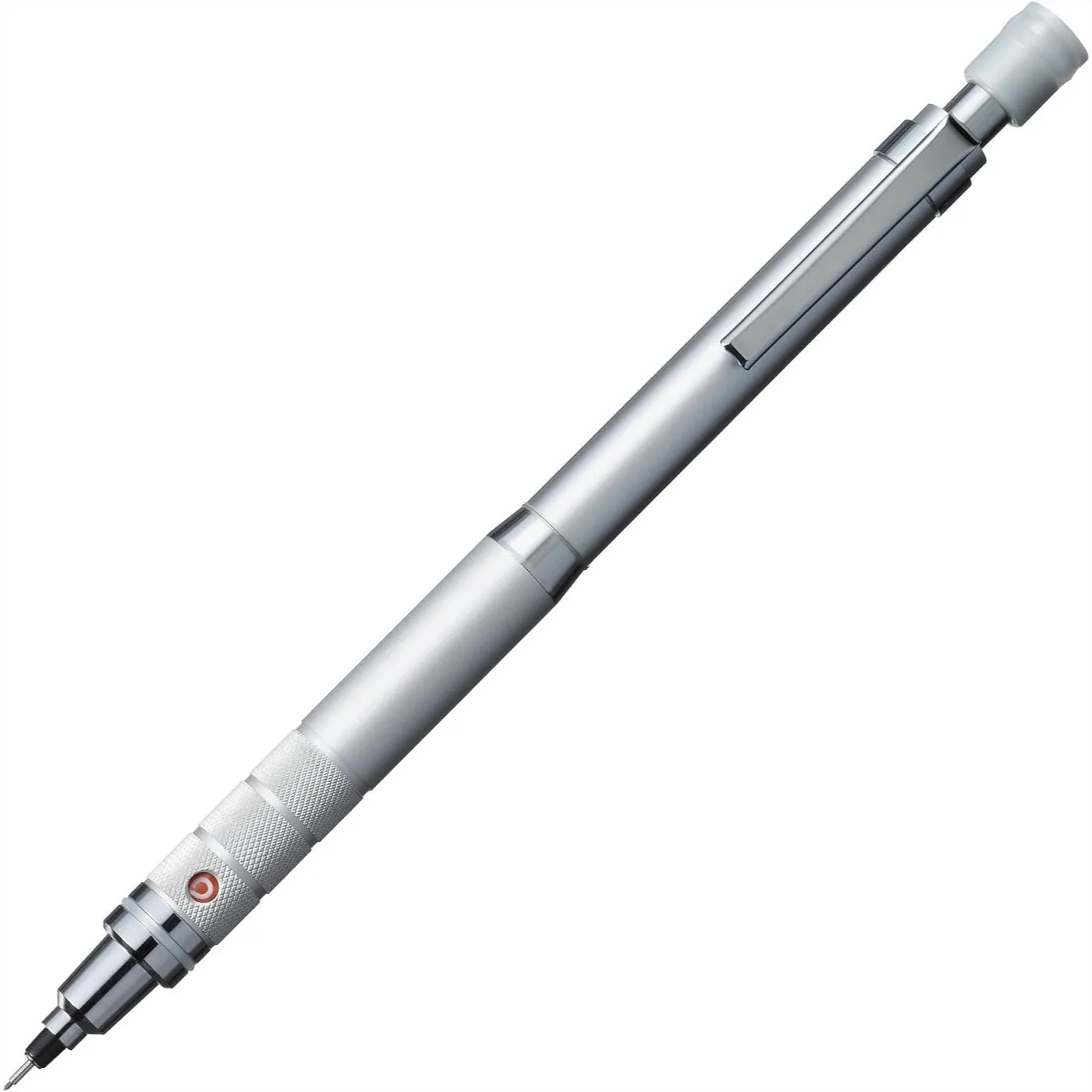 0.5mm Mechanical Pencil with Auto Lead Rotation for Smooth Writing, Silver Body
0.5mm Mechanical Pencil with Auto Lead Rotation for Smooth Writing, Silver Body