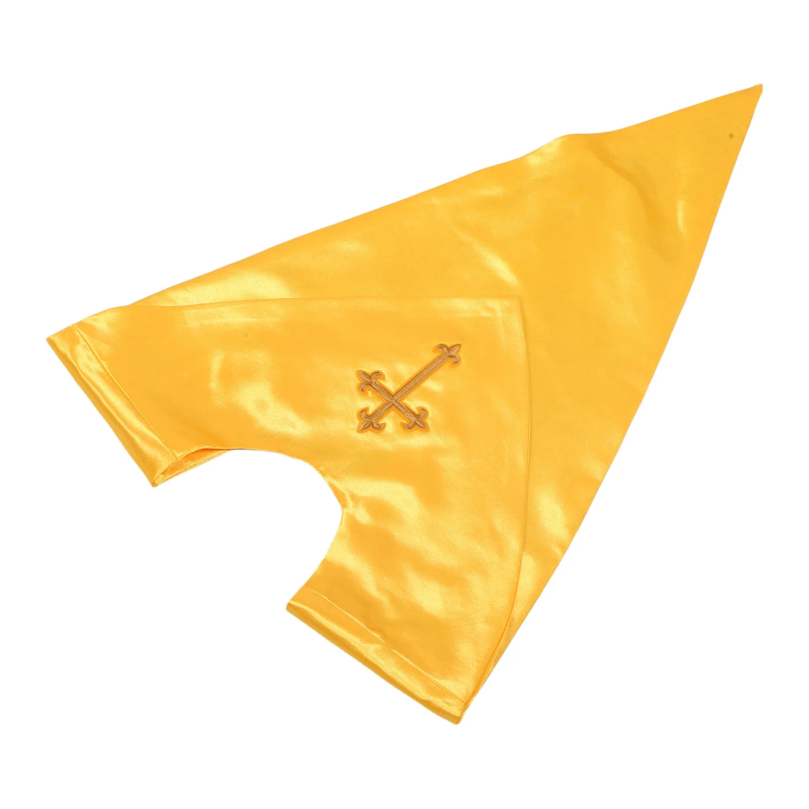 Adult Unisex V Neck Reversible Choir Stole Golden Cross Embroidered Solid Color Satin Church Stole for Choir Members Services
Adult Unisex V Neck Reversible Choir Stole Golden Cross Embroidered Solid Color Satin Church Stole for Choir Members Services