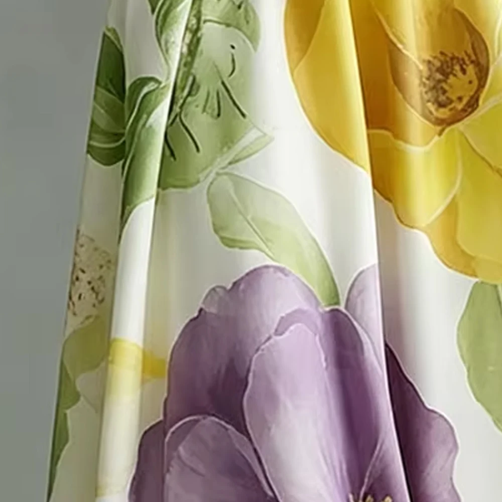 Women's Elegant Party Long Gown Watercolor Floral Print Dress Stand Collar Short Sleeve Side Pocket Summer Woman Clothing
Women's Elegant Party Long Gown Watercolor Floral Print Dress Stand Collar Short Sleeve Side Pocket Summer Woman Clothing