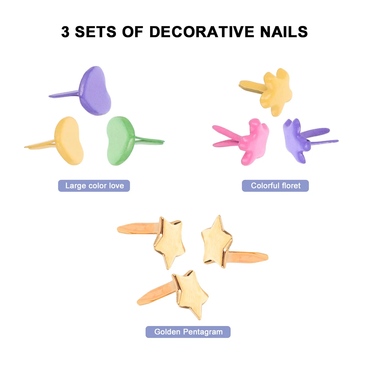 300pcs Mini Brads Iron Material Colorful Craft Supplies Scrapbooking Cardmaking Decorations Fixation Tools Children
300pcs Mini Brads Iron Material Colorful Craft Supplies Scrapbooking Cardmaking Decorations Fixation Tools Children