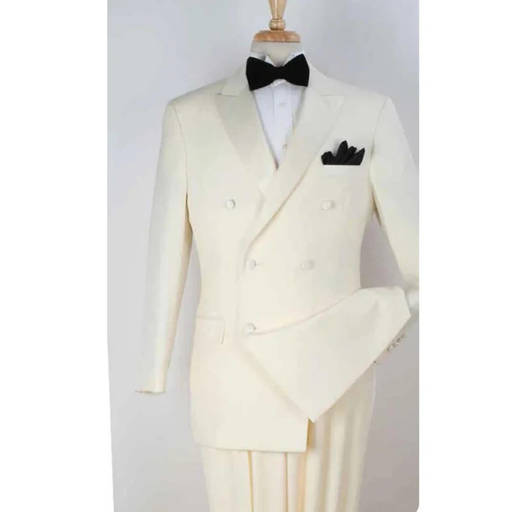 Элегантные мужские костюмы Biege, комплекты из 2 предметов, куртка и брюки, высококачественная двубортная мужская свадебная одежда с острым лацканом Txeudo Homme
Элегантные мужские костюмы Biege, комплекты из 2 предметов, куртка и брюки, высококачественная двубортная мужская свадебная одежда с острым лацканом Txeudo Homme