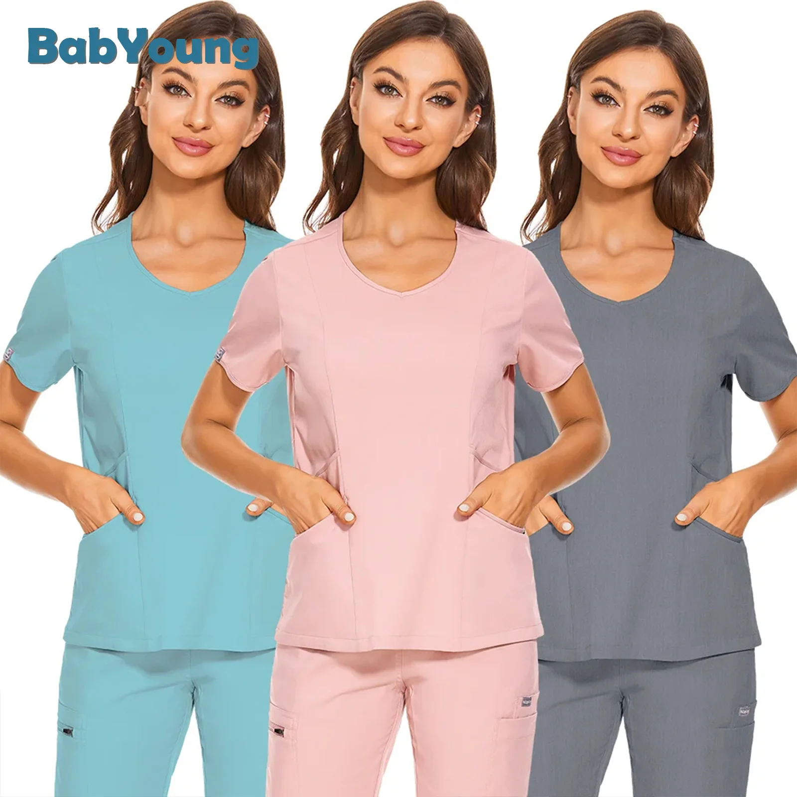 Operating Room Tops Medical Uniforms Unisex Simple Slim Scrubs Clothes Workers T-shirt Summer Uniformes Medical Accessories New
Operating Room Tops Medical Uniforms Unisex Simple Slim Scrubs Clothes Workers T-shirt Summer Uniformes Medical Accessories New
