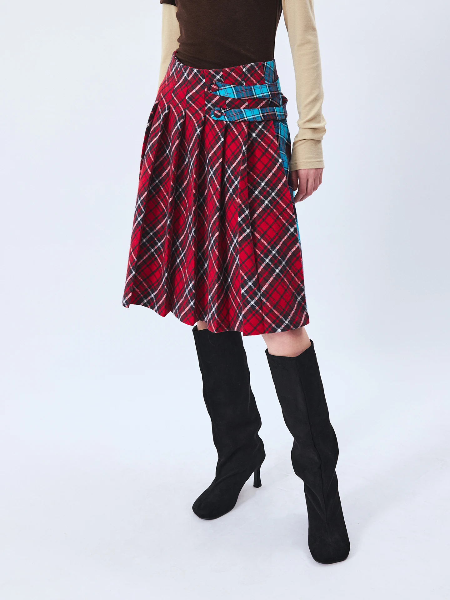 Юбка миди в клетку с цветовыми блоками, хлопковая, А-силуэт, женская, со средней талией, для повседневной носки и поездок на работу
Юбка миди в клетку с цветовыми блоками, хлопковая, А-силуэт, женская, со средней талией, для повседневной носки и поездок на работу